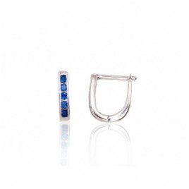 Sidabriniai auskarai ant cilindrinės spynos0