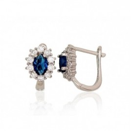 Sidabriniai auskarai ant cilindrinės spynos0