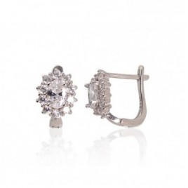 Sidabriniai auskarai ant cilindrinės spynos0