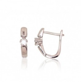 Sidabriniai auskarai ant cilindrinės spynos0