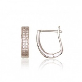 Sidabriniai auskarai ant cilindrinės spynos0