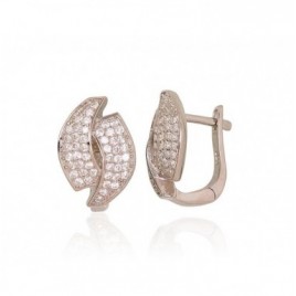 Sidabriniai auskarai ant cilindrinės spynos0