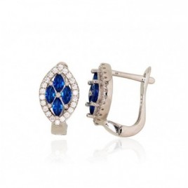 Sidabriniai auskarai ant cilindrinės spynos0