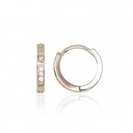 Sidabriniai auskarai su apvaliu segtuku0