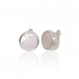 Sidabriniai auskarai ant cilindrinės spynos0