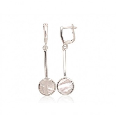 Sidabriniai auskarai ant cilindrinės spynos0