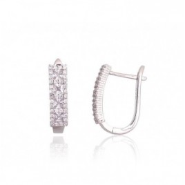 Sidabriniai auskarai ant cilindrinės spynos0