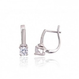 Sidabriniai auskarai ant cilindrinės spynos0