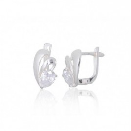 Sidabriniai auskarai ant cilindrinės spynos0