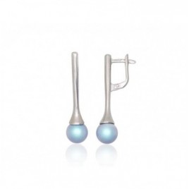 Sidabriniai auskarai ant cilindrinės spynos0