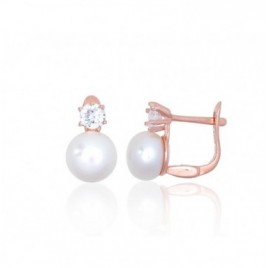 Sidabriniai auskarai ant cilindrinės spynos0