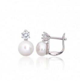 Sidabriniai auskarai ant cilindrinės spynos0