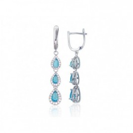 Sidabriniai auskarai ant cilindrinės spynos0