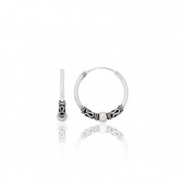 Sidabriniai auskarai –žiedai0