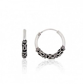 Sidabriniai auskarai –žiedai0