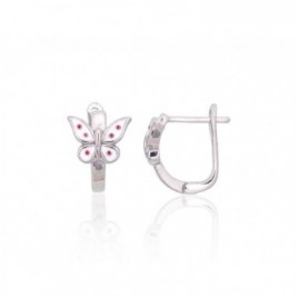 Sidabriniai auskarai ant cilindrinės spynos0