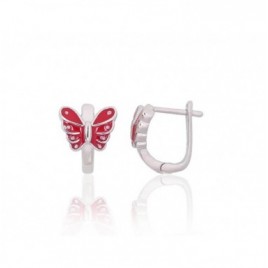 Sidabriniai auskarai ant cilindrinės spynos0