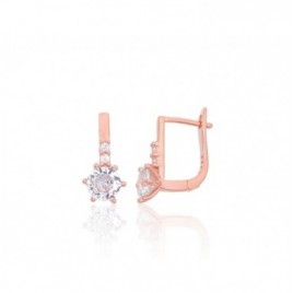 Sidabriniai auskarai ant cilindrinės spynos0