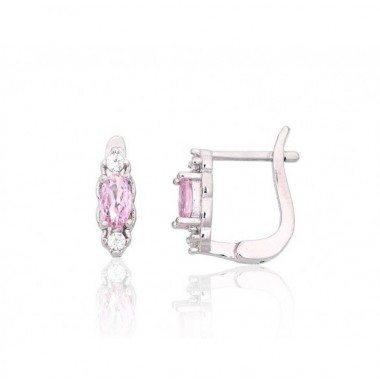 Sidabriniai auskarai ant cilindrinės spynos0