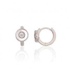 Sidabriniai auskarai su apvaliu segtuku0