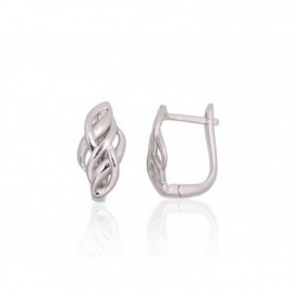 Sidabriniai auskarai ant cilindrinės spynos0