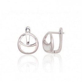 Sidabriniai auskarai ant cilindrinės spynos0