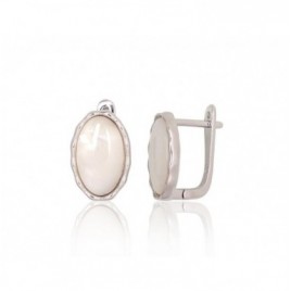 Sidabriniai auskarai ant cilindrinės spynos0