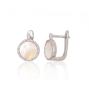 Sidabriniai auskarai ant cilindrinės spynos0