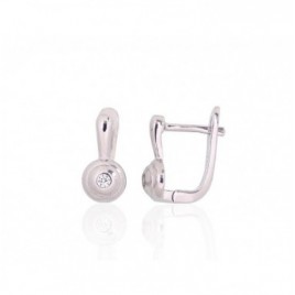 Sidabriniai auskarai ant cilindrinės spynos0