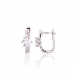 Sidabriniai auskarai ant cilindrinės spynos0