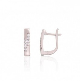 Sidabriniai auskarai ant cilindrinės spynos0