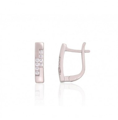 Sidabriniai auskarai ant cilindrinės spynos0