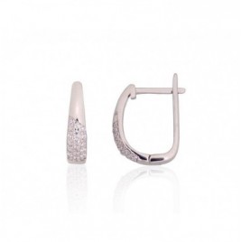 Sidabriniai auskarai ant cilindrinės spynos0