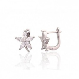 Sidabriniai auskarai ant cilindrinės spynos0