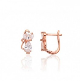 Sidabriniai auskarai ant cilindrinės spynos0