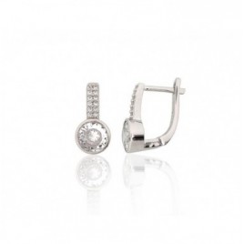 Sidabriniai auskarai ant cilindrinės spynos0