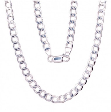 Sidabrinė grandinėlė Curb 4.5 mm0