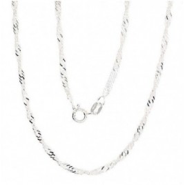 Sidabrinė grandinėlė Singapore 2,5 mm , briaunų apdirbimas deimantu0