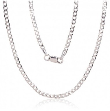 Sidabrinė grandinėlė Curb 2.5 mm , briaunų apdirbimas deimantu-Grandinėlės