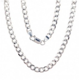 Sidabrinė grandinėlė Curb 4.1 mm , briaunų apdirbimas deimantu0