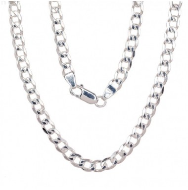 Sidabrinė grandinėlė Curb 4.1 mm , briaunų apdirbimas deimantu0