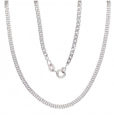 Sidabrinė grandinėlė Rombo 2 mm , briaunų apdirbimas deimantu0