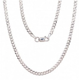 Sidabrinė grandinėlė Curb 2.5 mm , briaunų apdirbimas deimantu0