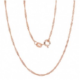 Sidabrinė grandinėlė Singapore 1,5 mm , briaunų apdirbimas deimantu0