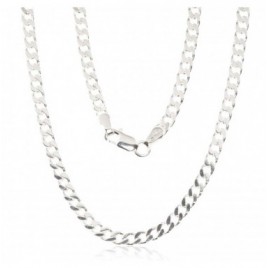 Sidabrinė grandinėlė Curb 3.5 mm , briaunų apdirbimas deimantu-Grandinėlės