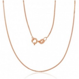 Sidabrinė grandinėlė Curb 1 mm , briaunų apdirbimas deimantu-Grandinėlės