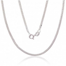 Sidabrinė grandinėlė Curb 2 mm , briaunų apdirbimas deimantu0