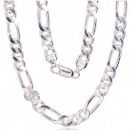 Sidabrinė grandinėlė Figaro 7 mm , briaunų apdirbimas deimantu-Grandinėlės