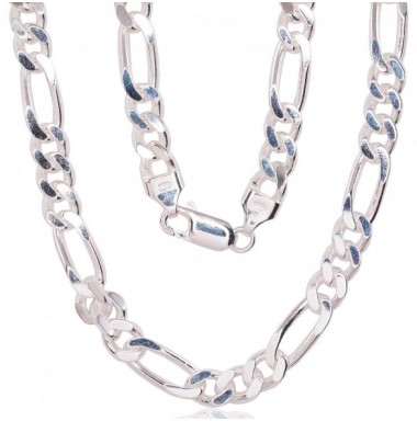 Sidabrinė grandinėlė Figaro 7 mm , briaunų apdirbimas deimantu-Grandinėlės