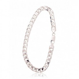 Sidabrinė grandinėlė Curb 6 mm , briaunų apdirbimas deimantu0